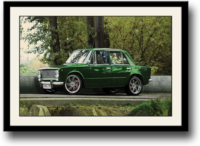 

Green Vintage Car Fine Art Print(10 inch X 14 inch, Framed)