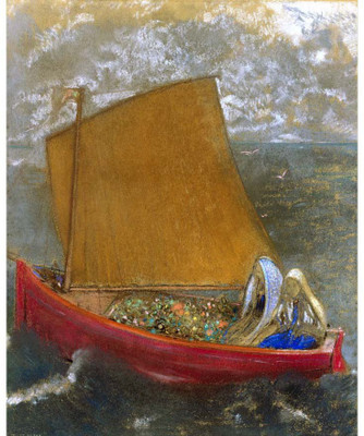 

Modern Masters Collection - La Voile jaune (The Yellow Sail) by Odilon Redon - Medium Size Ready To Frame Rolled Digital Art Print On Photographic Paper(24 inch X 18 inch, Rolled)