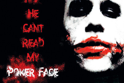 

JOKER POKER FACE 12X18 INCHES Fine Art Print(12 inch X 18 inch)