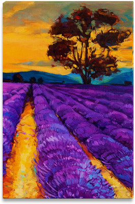 42% OFF on Lavender Fields Canvas Art(18 inch X 12 inch)