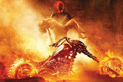 

Ghost Rider Holding Girl Paper Print(12 inch X 18 inch, Rolled)