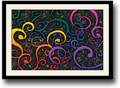 

Paint abstract design Fine Art Print(10 inch X 14 inch, Framed)