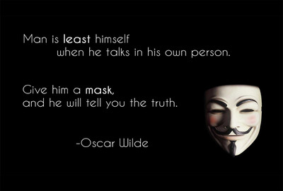 

Posterhouzz Give man a mask and he will tell you the truth - Oscar Wilde Quotation Poster Paper Print(12 inch X 18 inch, Rolled)