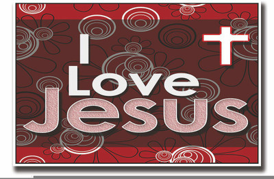 

Posterhouzz I love Jesus Fine Art Print(12 inch X 18 inch, Rolled)
