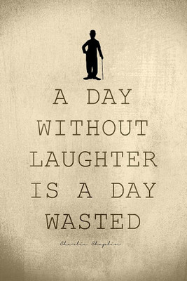 50% OFF on Seven Rays A day without laughter is a day wasted Paper Print(18 inch X 12 inch)
