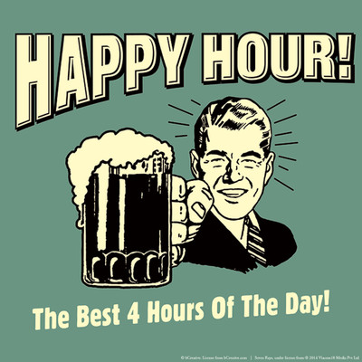 

bCreative Happy Hour! The Best 4 Hours Of The Day! (Officially Licensed) Paper Print(12 inch X 12 inch)
