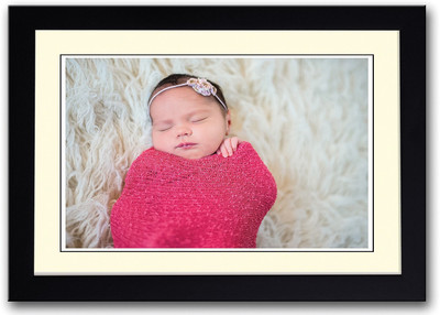 

Cute Baby Wrapped In Pink Fine Art Print(14 inch X 20 inch, Framed)