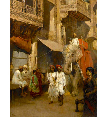 

Modern Masters Collection - Promenade on an Indian Street by Edwin Lord Weeks - Medium Size Ready To Frame Rolled Digital Art Print On Photographic Paper(24 inch X 18 inch, Rolled)