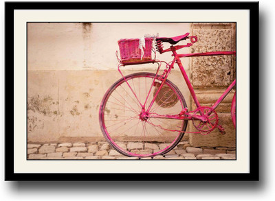 

Pink Vintage Bicycle Fine Art Print(10 inch X 14 inch, Framed)
