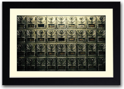 

Vintage Post Office Boxes Fine Art Print(14 inch X 20 inch, Framed)