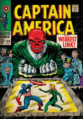 

Captain America -weak link poster (Officially Licensed) Paper Print(36 inch X 24 inch, Rolled)