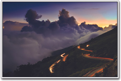 

Beautiful Road on Hills Paper Print(12 inch X 18 inch)