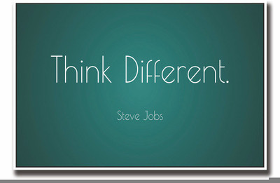 

Posterhouzz Think Different Steve Jobs Quote Fine Art Print(12 inch X 18 inch, Rolled)