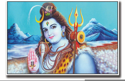 

Posterhouzz Shiv God and Himalayas Fine Art Print(12 inch X 18 inch, Rolled)