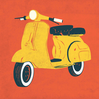 

Scooter Red Fine Art Print(24 inch X 24 inch, Rolled)