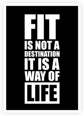 33% OFF on Lab No. 4 Fit is Not The Destination Gym & Fitness Quotes Poster Paper Print(16.5 inch X 11.5 inch)