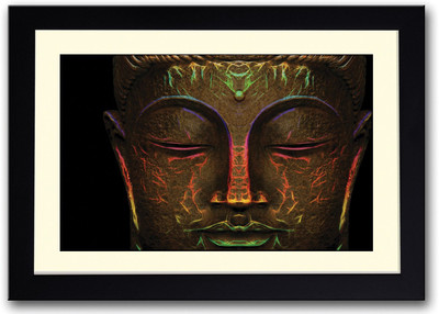 

Buddha Face With Different Colors Fine Art Print(14 inch X 20 inch, Framed)