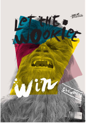 

ORKA Starwars-Chewbacca Printed Digital Printed with Laminated Paper Print(18 inch X 12 inch, Rolled)