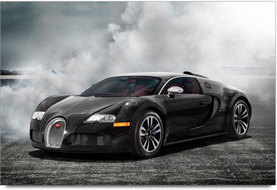 58% OFF on Awesome Black Car Paper Print(12 inch X 18 inch)