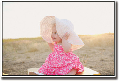 

Baby girl in sun with hat Fine Art Print(12 inch X 18 inch, Rolled)