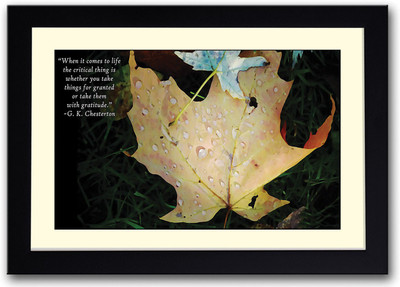 

Life Quote by Chesterton Fine Art Print(14 inch X 20 inch, Framed)