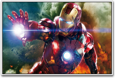 

Iron man showing power Paper Print(12 inch X 18 inch)