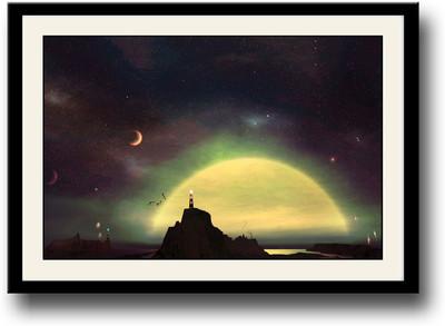

Lighthouse on cliff Fine Art Print(10 inch X 14 inch, Framed)