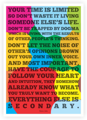 

Time Is Limited Steve Jobs Apple Quotes Poster Paper Print(16.5 inch X 11.5 inch, Rolled)