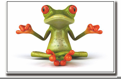 

Posterhouzz Green frog meditation Fine Art Print(12 inch X 18 inch, Rolled)