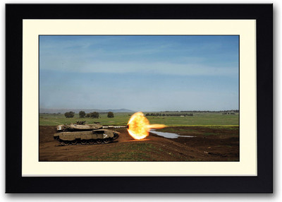 

Army Tank Firing Fine Art Print(14 inch X 20 inch, Framed)