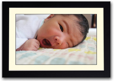

Baby Yawning With One Eye Closed Fine Art Print(14 inch X 20 inch, Framed)
