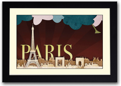 

Paris Eiffel Tower Fine Art Print(14 inch X 20 inch, Framed)