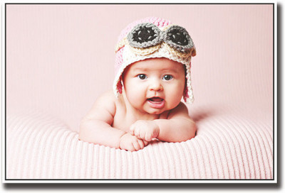 

Adorable newborn baby with pilot cap Fine Art Print(12 inch X 18 inch, Rolled)