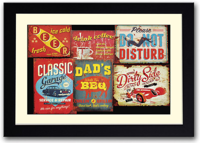

Vintage Signs Fine Art Print(14 inch X 20 inch, Framed)