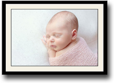 

Baby wrapped in pink sleeping Fine Art Print(10 inch X 14 inch, Framed)