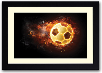 

Burning Football Fine Art Print(14 inch X 20 inch, Framed)