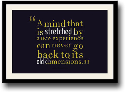 

Oliver Wendell Holmes new experience quote Fine Art Print(10 inch X 14 inch, Framed)