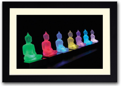 

Colourful Multiple Buddha Fine Art Print(14 inch X 20 inch, Framed)