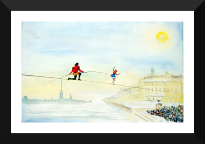 

Tallenge Art - The Tightrope Walkers - Premium Quality A3 Size Framed Poster Paper Print(17 inch X 12 inch, Framed)