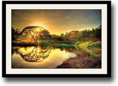 

Tree shadow in water Fine Art Print(10 inch X 14 inch, Framed)