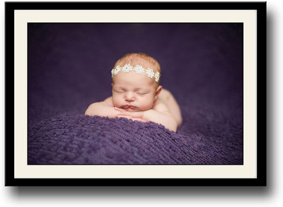 

Cute baby on purple blanket Fine Art Print(10 inch X 14 inch, Framed)