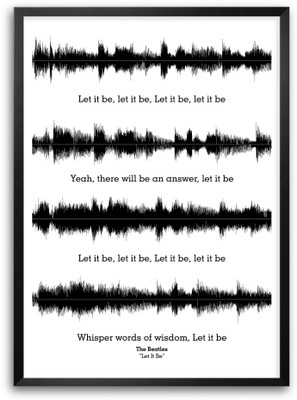 

The Beatles "Let It Be" Lyrics Quotes Paper Print(16.5 inch X 11.5 inch, Framed)