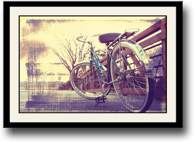 

Vintage Bicycle photography Fine Art Print(10 inch X 14 inch, Framed)