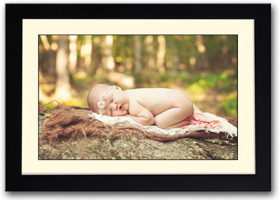 

Cute Baby Sleeping On Rock Fine Art Print(14 inch X 20 inch, Framed)