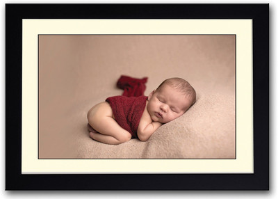 

Very Cute Baby Wrapped In Red Fine Art Print(14 inch X 20 inch, Framed)