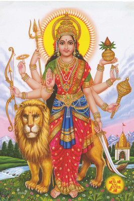 

Divine Lakshmi Blessings Paper Print(18 inch X 12 inch, Rolled)