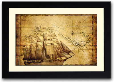 

Vintage Map Fine Art Print(14 inch X 20 inch, Framed)