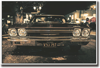 

Vintage grey car Fine Art Print(12 inch X 18 inch, Rolled)