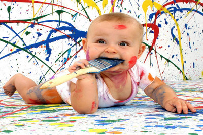 

Posterhouzz Baby's Love - Baby Painter Paper Print(12 inch X 18 inch, Rolled)