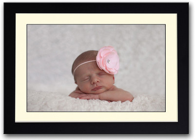

Cute Baby With Pink Bow Aps1590 Fine Art Print(14 inch X 20 inch, Framed)